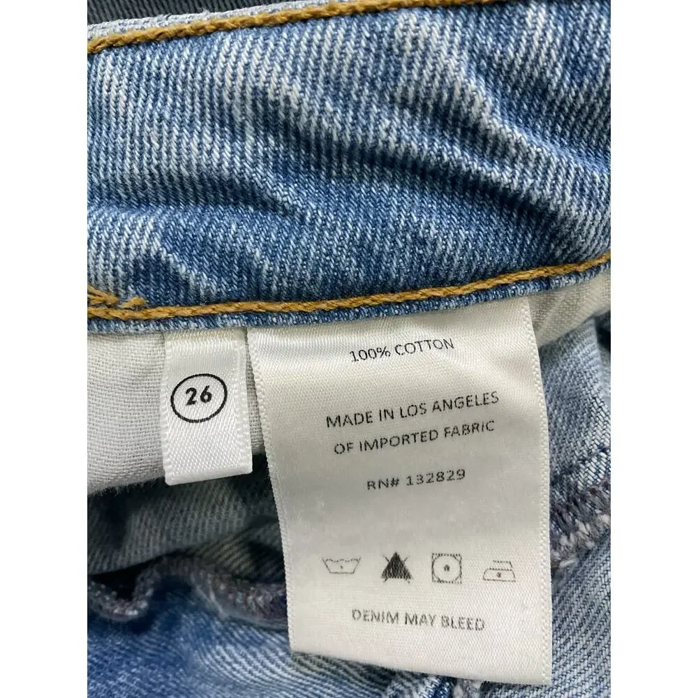 Grlfrnd Classic Hudson Yards Harlow Petite High Rise Boot Denim Jeans Size 26